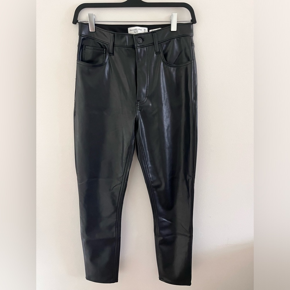 Abercrombie & Fitch The Skinny High Rise Leather Pants